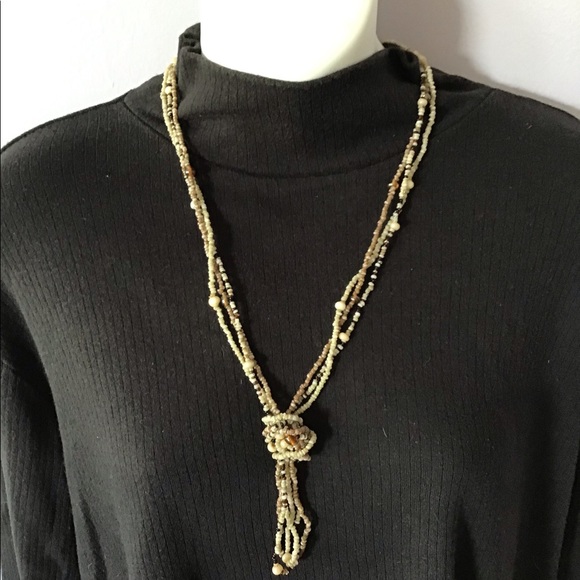 3 Strands 36” Adjustable Earth Tones Necklaces - Picture 2 of 4